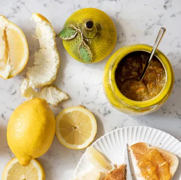 Lemon jam skål med lock 15,5 cm - Gul - Byon