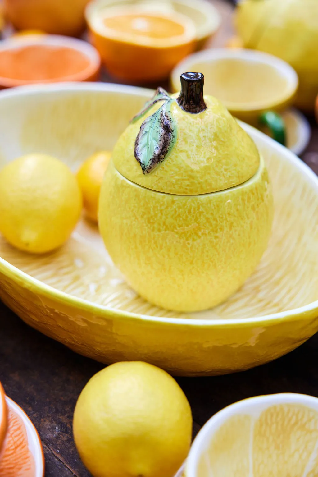 Lemon skål med lock, Ø11x14,5 cm Byon