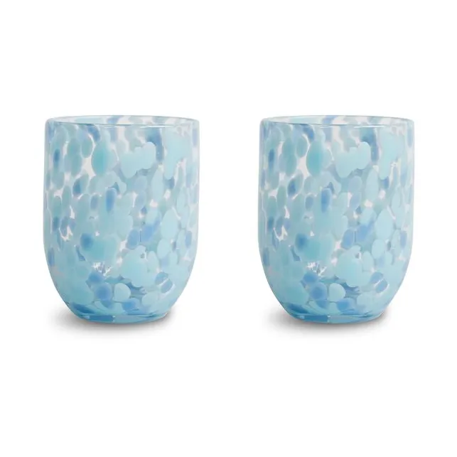 Messy glas 30 cl 2-pack, Blå Byon