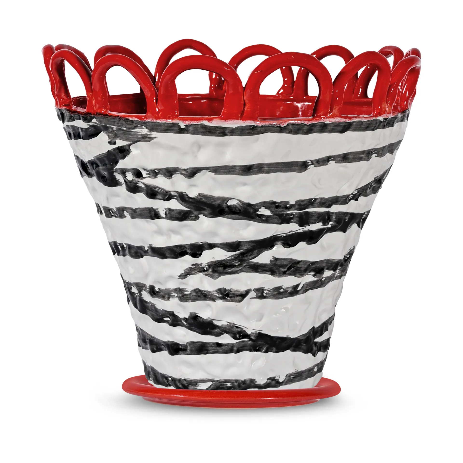 Patty kruka L Ø30 cm, Zebra-röd Byon