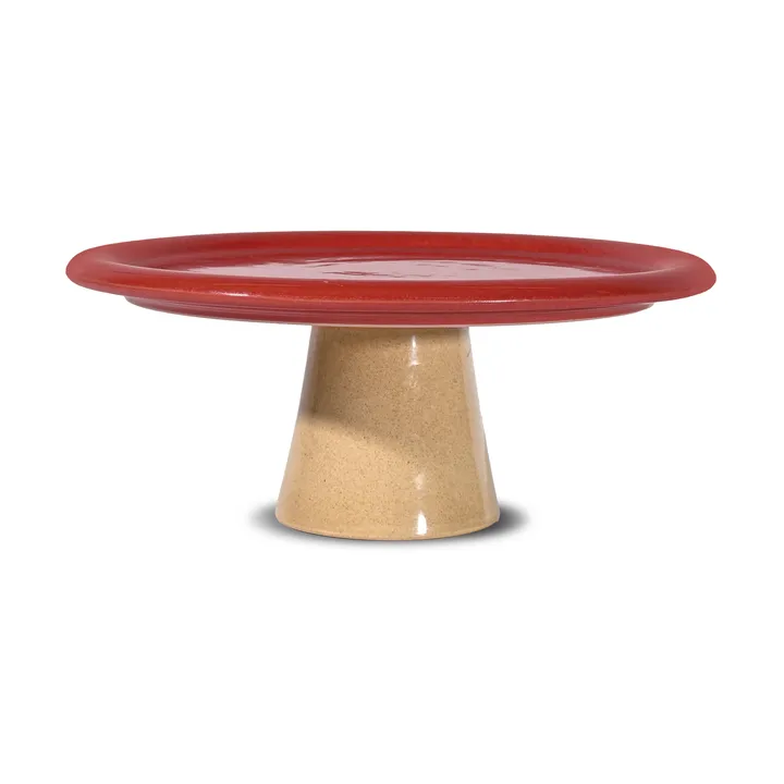 Porto kakfat Ø26x11 cm - Röd-beige - Byon