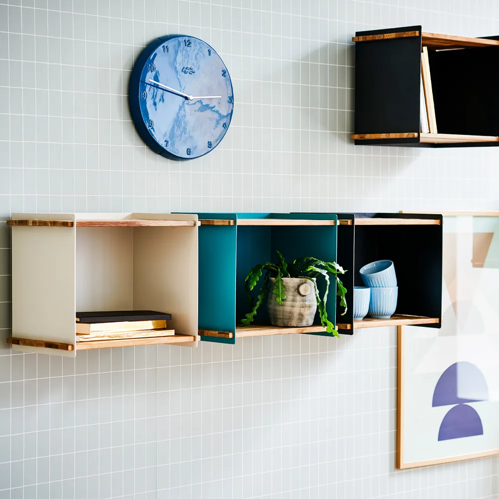 Box Wall förvaring, Lava grey, teak Cane-line
