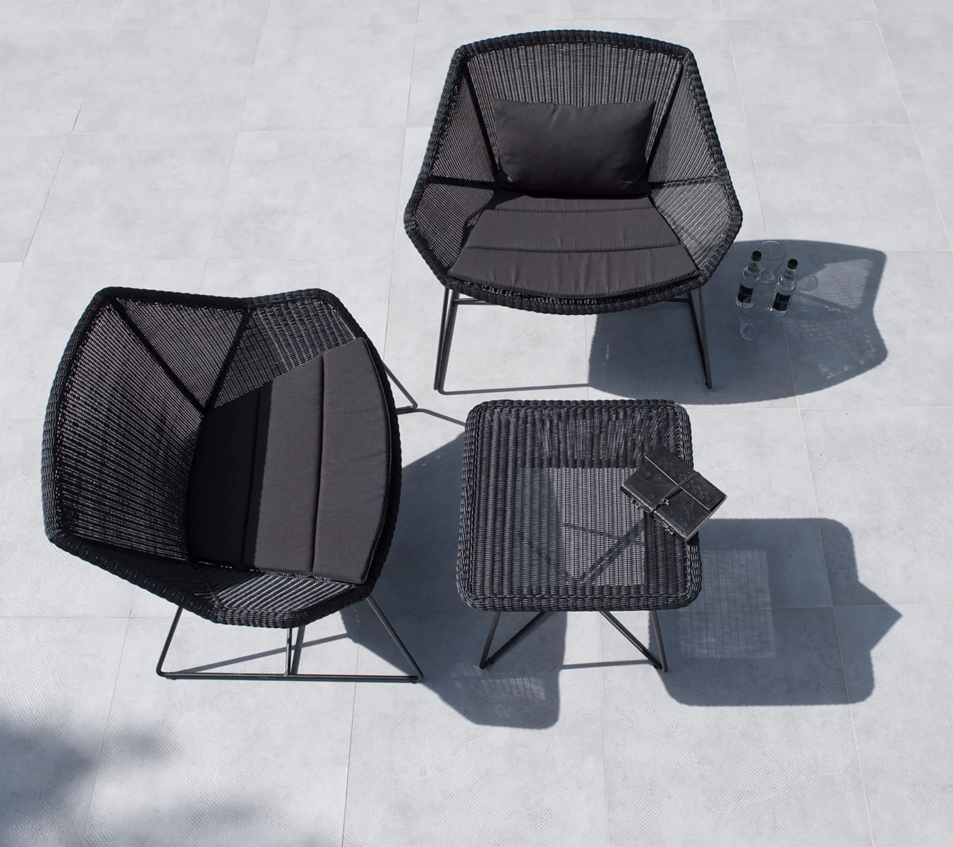 Breeze dynset loungefåtölj, Cane-line Natté black Cane-line