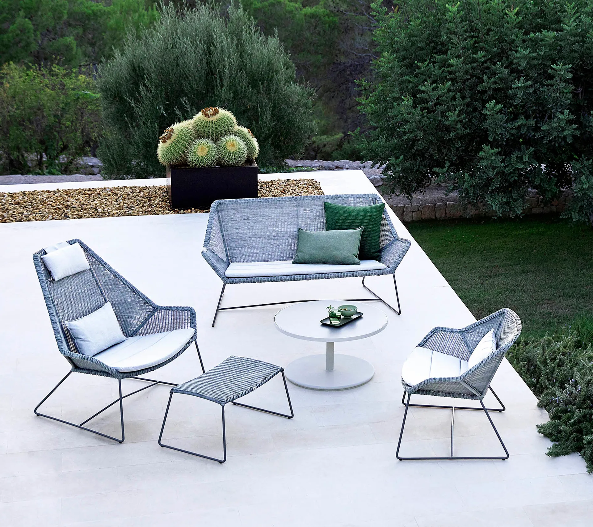 Breeze dynset loungefåtölj, Cane-line Natté light grey Cane-line
