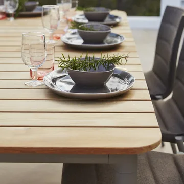Core matbord teak 210x100x74 cm - Taupe stativ - Cane-line