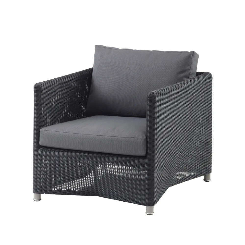 Diamond loungefåtölj weave, Cane-Line Natté graphite Cane-line