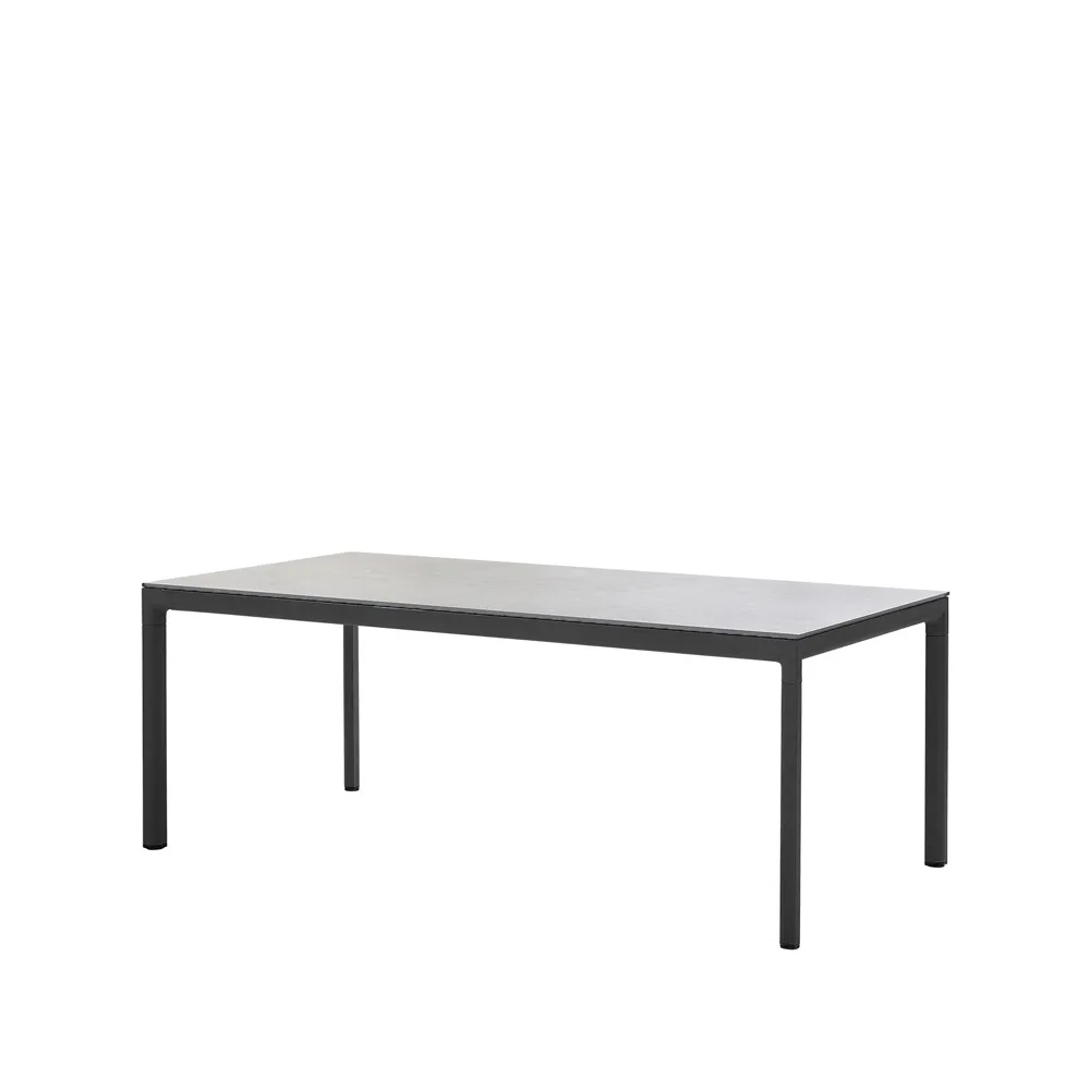 Drop matbord, Fossil grey-lavagrå aluminiumstativ Cane-line