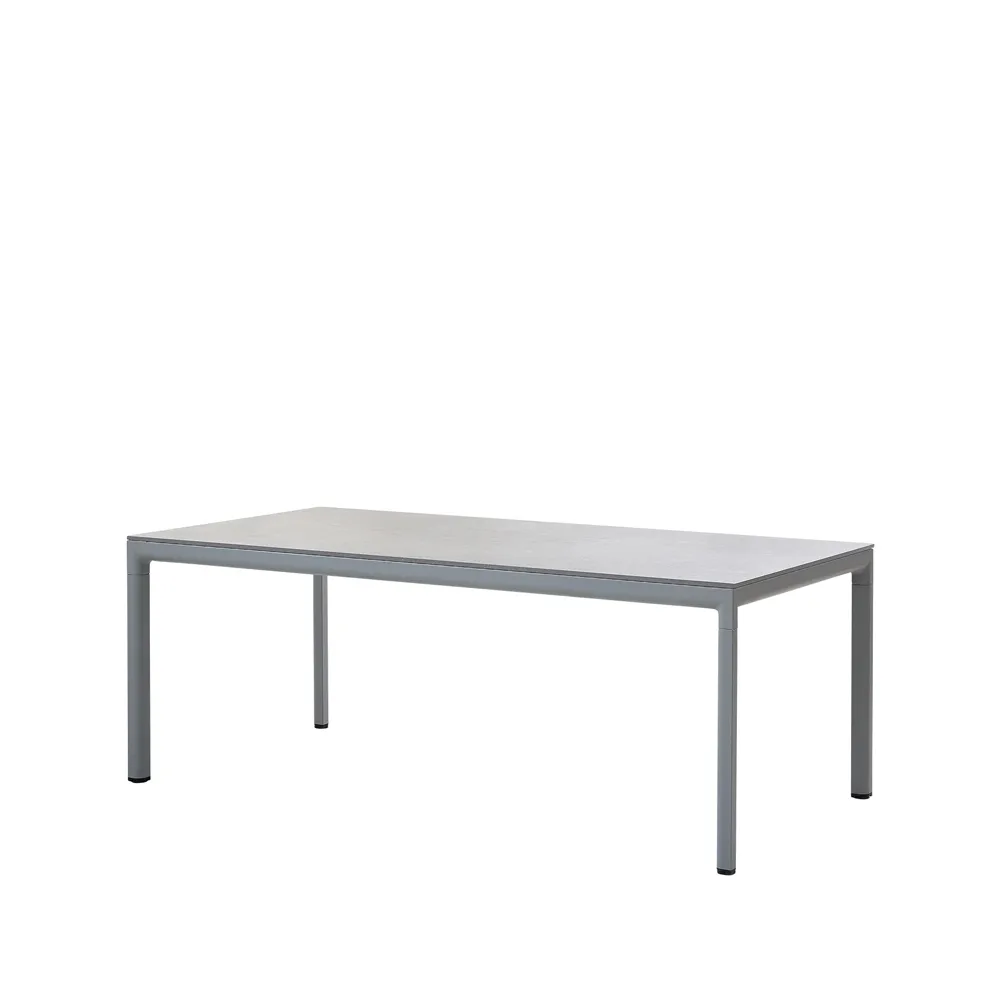 Drop matbord, Fossil grey-ljusgrå aluminiumstativ Cane-line