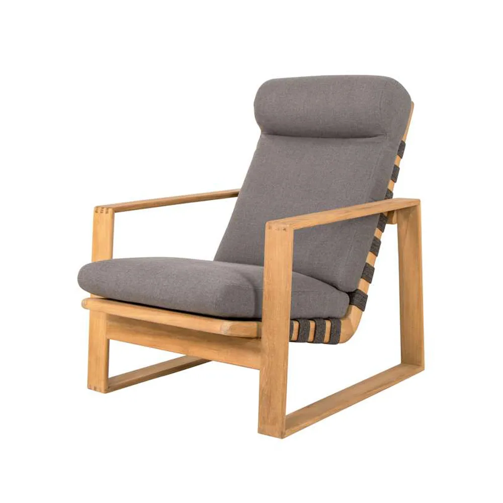 Endless Soft Highback fåtölj, Cane-Line airtouch grey, teak Cane-line