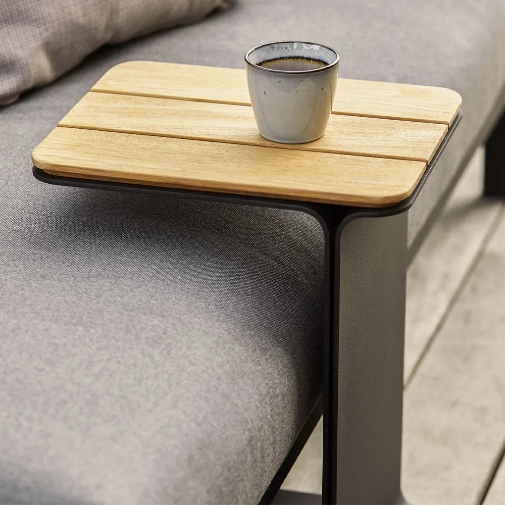 Mega sidobord, Teak-lava grey stativ Cane-line