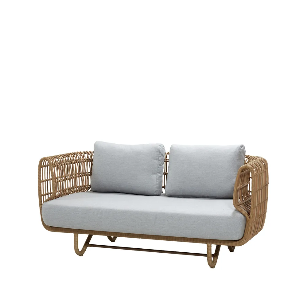 Nest soffa 2-sits, Natural, Cane-Line Natté grey Cane-line