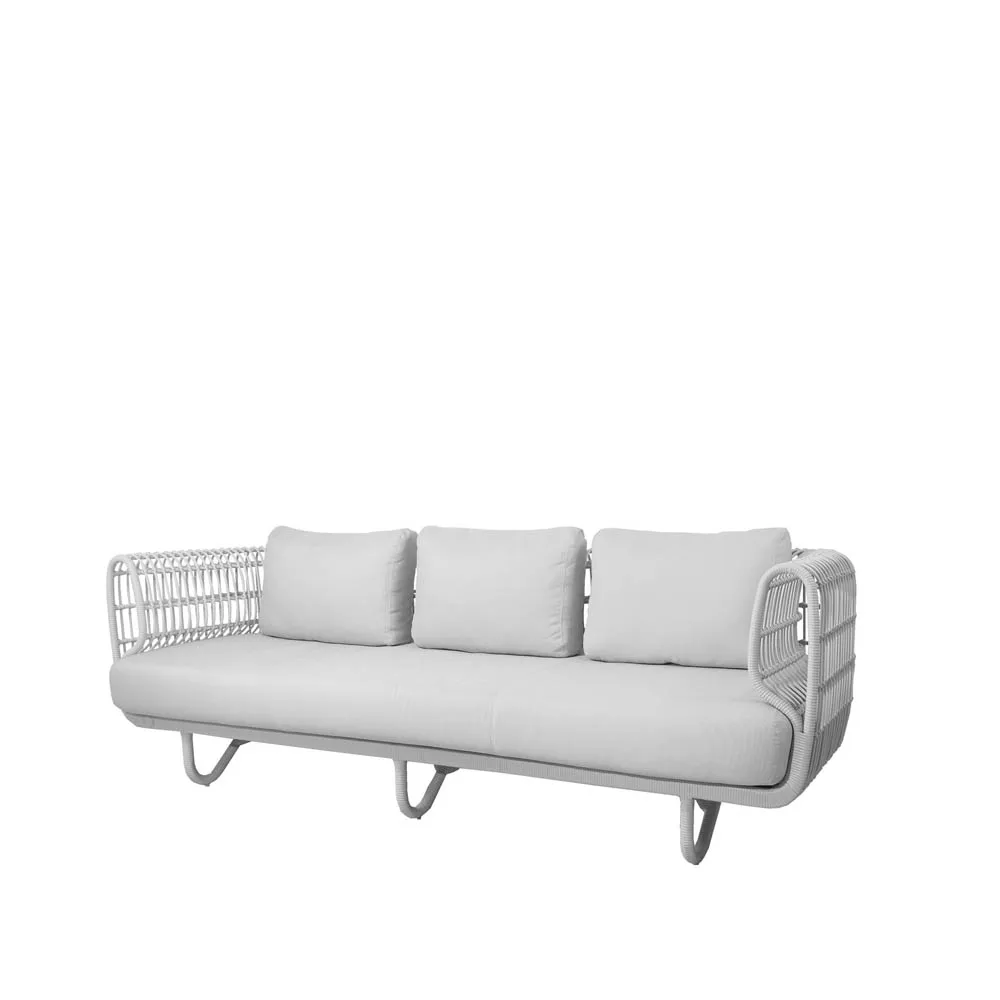 Nest soffa 3-sits weave, White, Cane-Line Natté white Cane-line