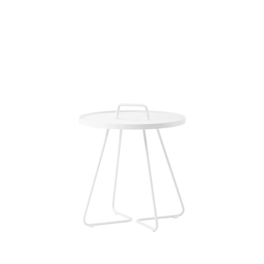 On the move bord Ø37 cm, White Cane-line
