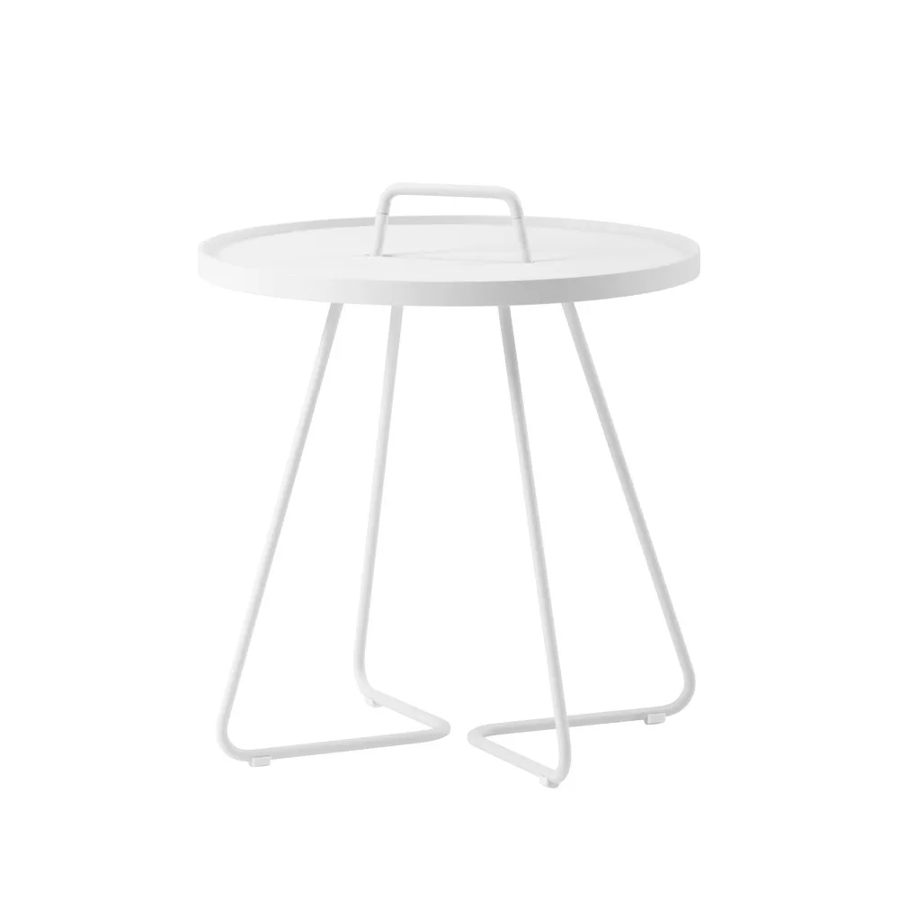 On the move bord Ø52 cm, White Cane-line