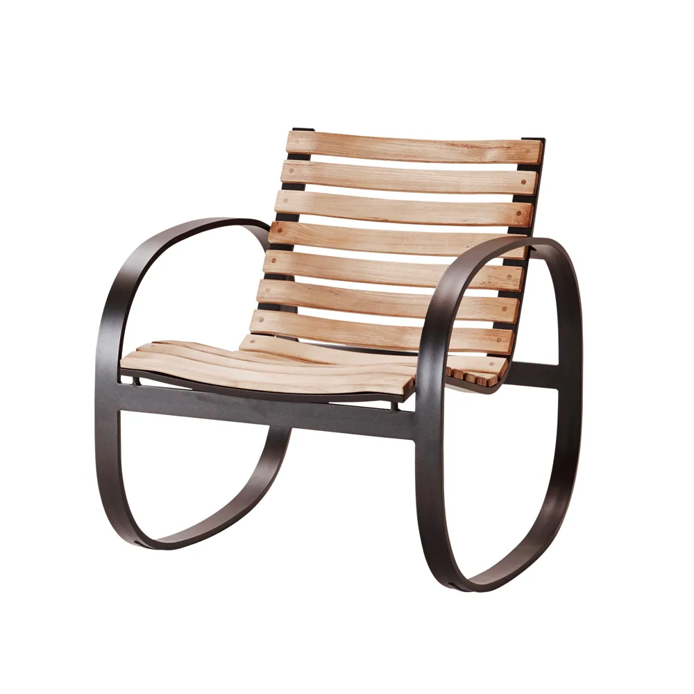 Parc gungstol, Lava grey, teak Cane-line