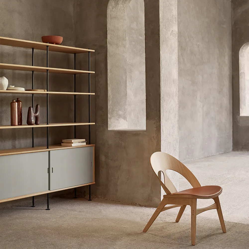 BM0253 150x189 cm hyllsystem, Oljad valnöt-svart Carl Hansen & Søn