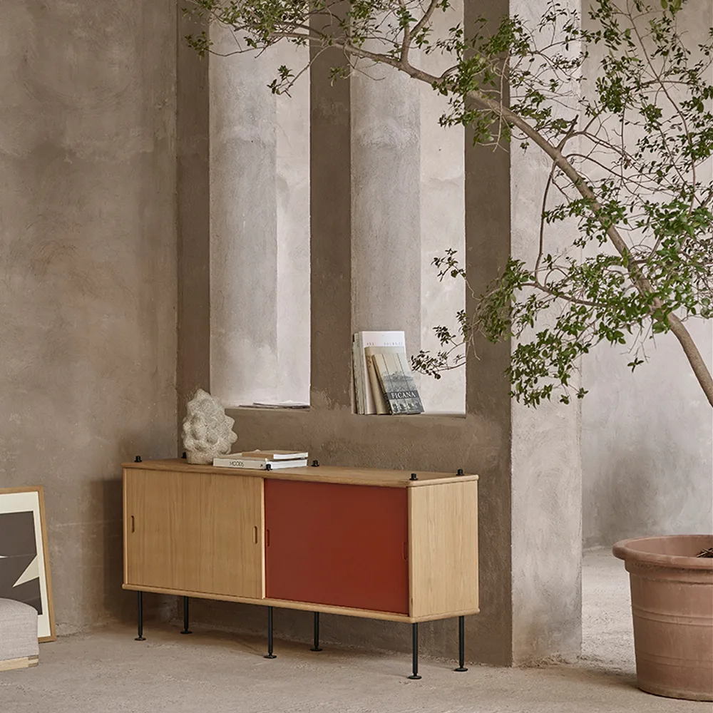 BM0253 150x69 cm hyllsystem, Oljad ek-grå Carl Hansen & Søn
