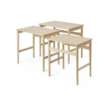 CH004 nesting tables satsbord - Vitoljad ek - Carl Hansen & Søn