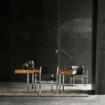 CH111 karmstol - Loke 7150 svart läder-rostfritt stativ - Carl Hansen & Søn