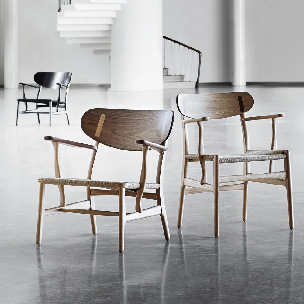 CH22 fåtölj, Svartlack ek-svart Carl Hansen & Søn
