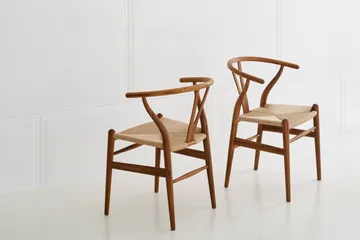 CH24 Y-stol - Oljad teak-naturflätad - Carl Hansen & Søn