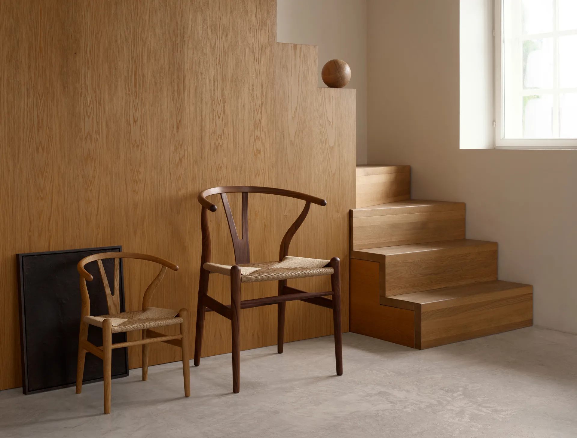 CH24 Y-stol, Oljad valnöt-naturflätad Carl Hansen & Søn