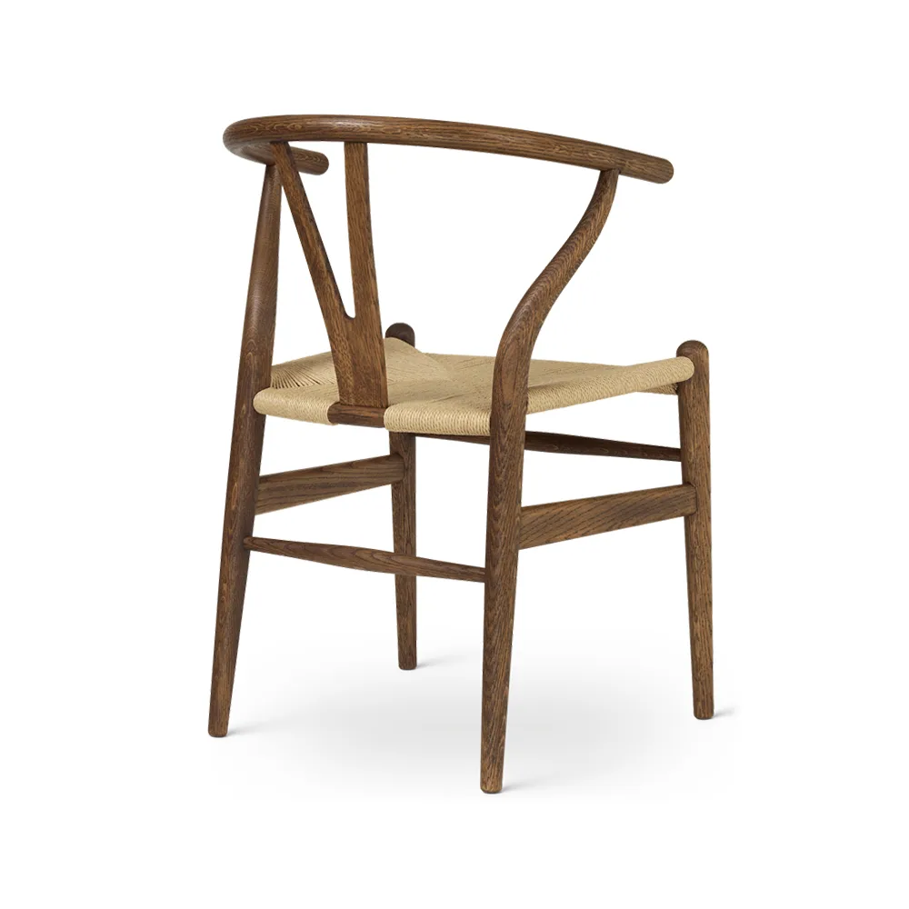 CH24 Y-stol, Rökoljad ek-naturflätad Carl Hansen & Søn