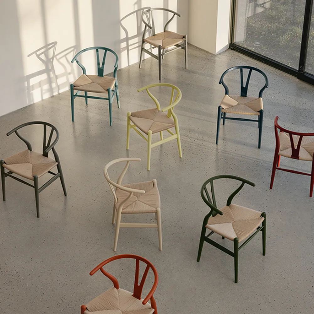 CH24 Y-stol Soft Crawford Wegner, Seaweed-naturflätad Carl Hansen & Søn