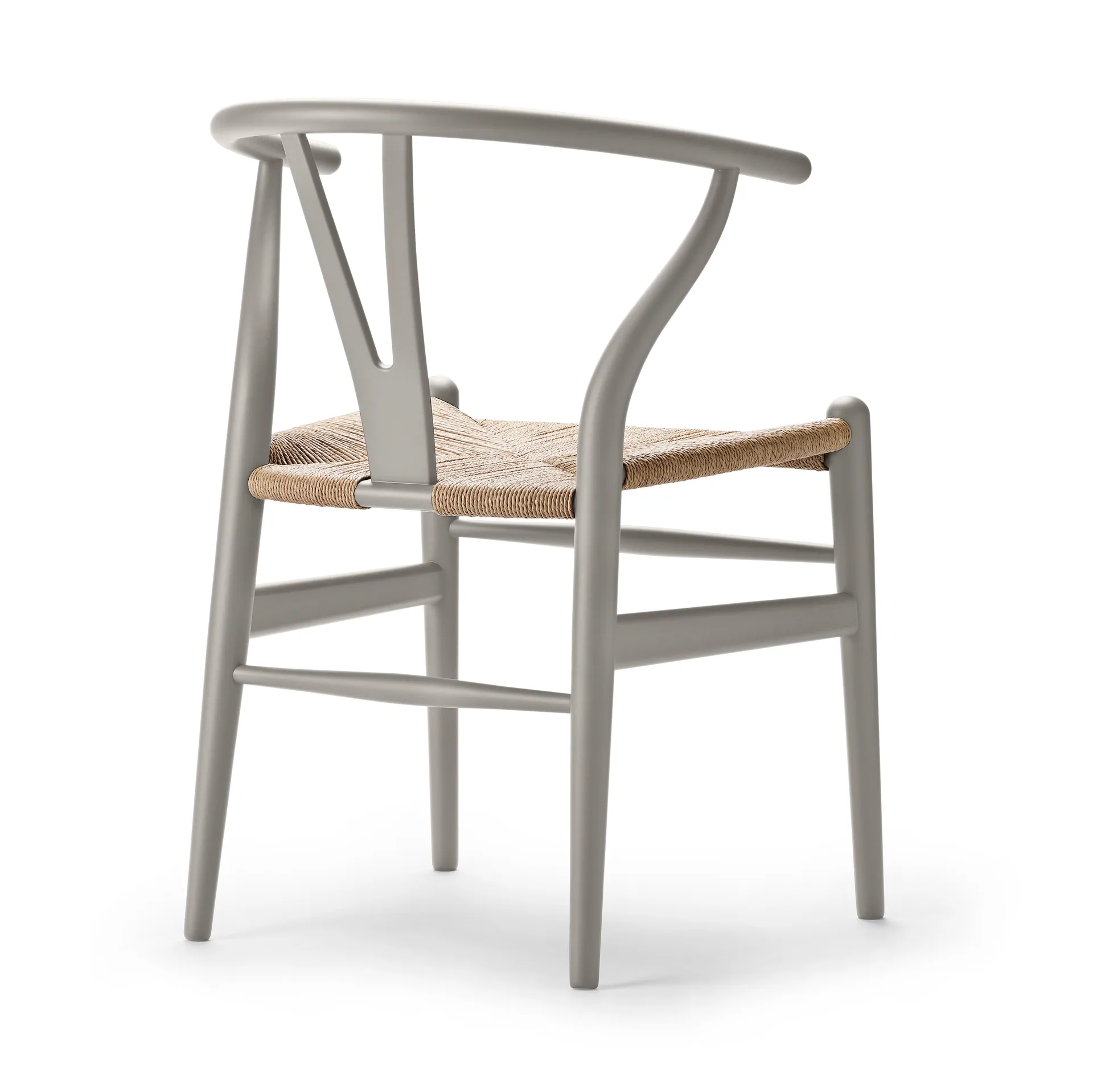 CH24 Y-stol Soft naturflätad sits, Silver Grey S3502-Y Carl Hansen & Søn