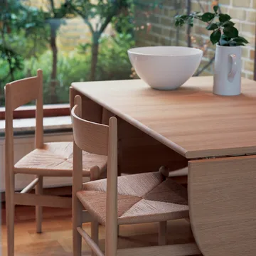 CH36 stol - Svartlackad ek-naturflätad - Carl Hansen & Søn