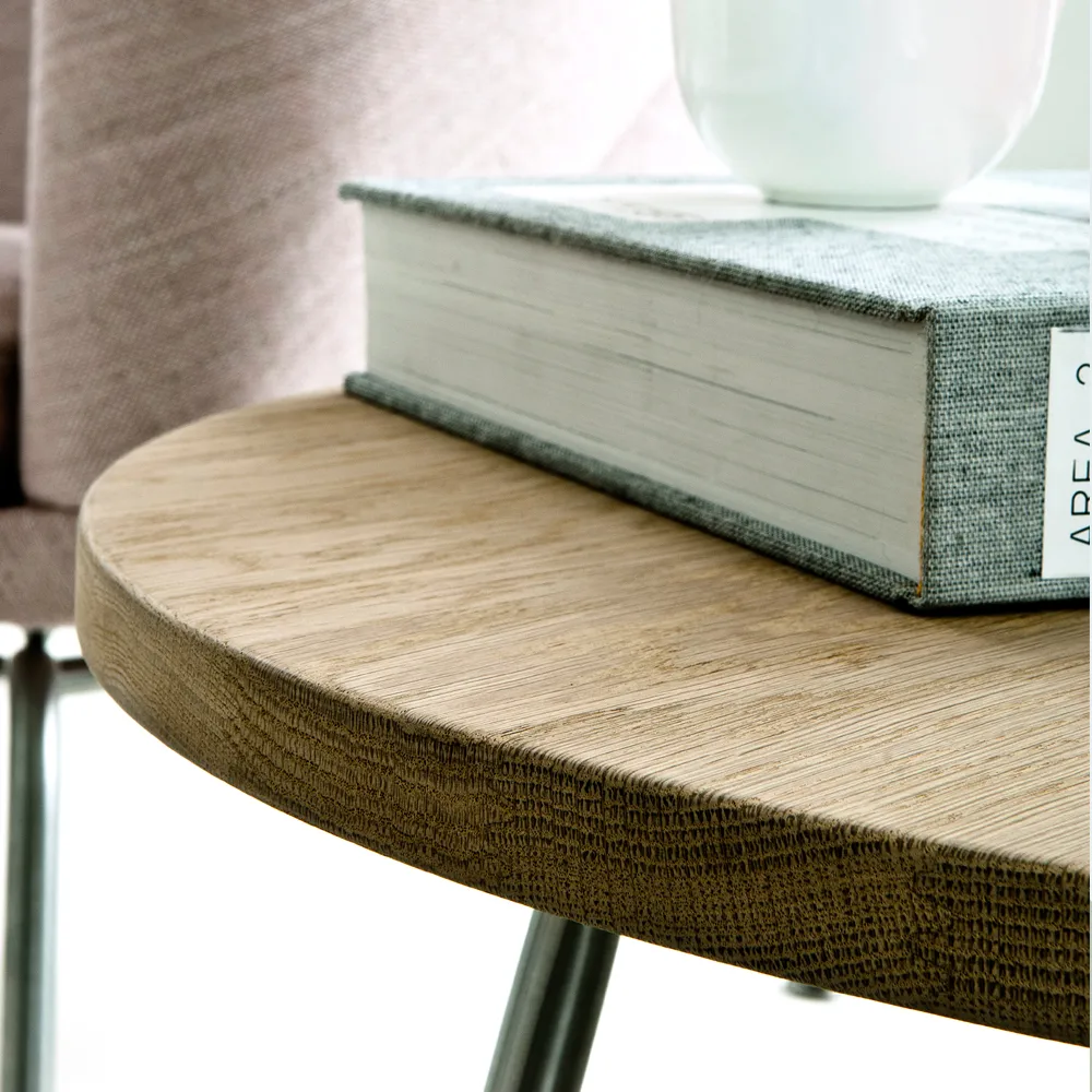 CH415 soffbord Ø55 cm, Vitoljad ek Carl Hansen & Søn