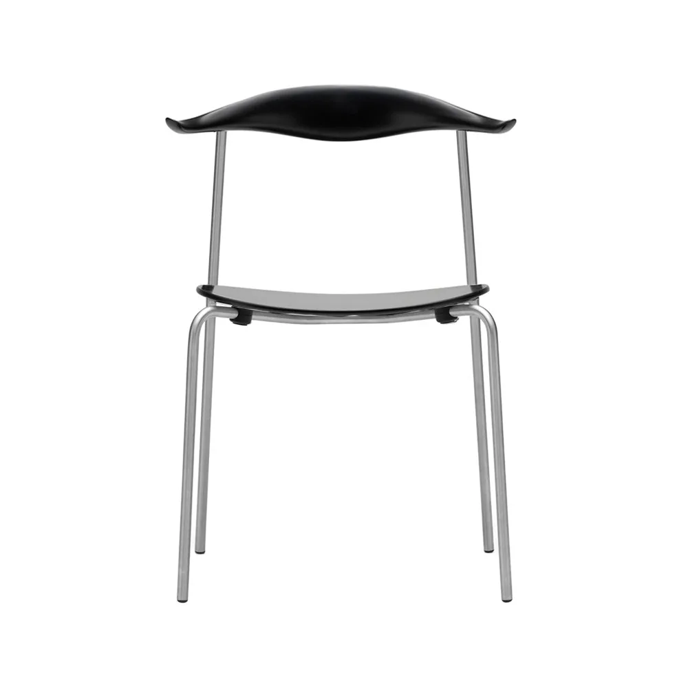 CH88T stol, Svartlackad ek-rostfritt stål Carl Hansen & Søn