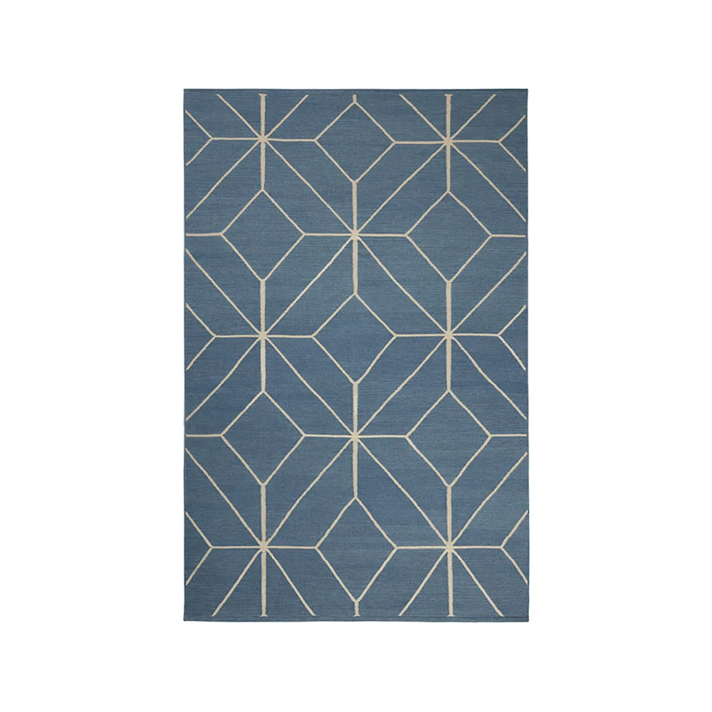 Ayur matta, heaven blue/offwhite, 180x270 cm Chhatwal & Jonsson