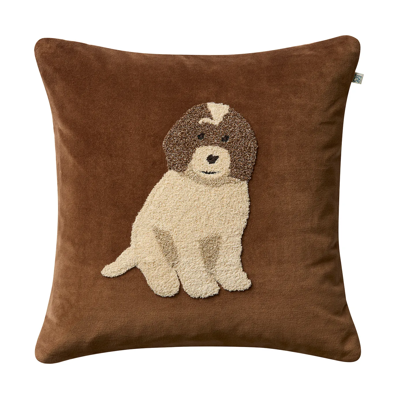 Doodle kuddfodral 50x50 cm, Cognac Chhatwal & Jonsson