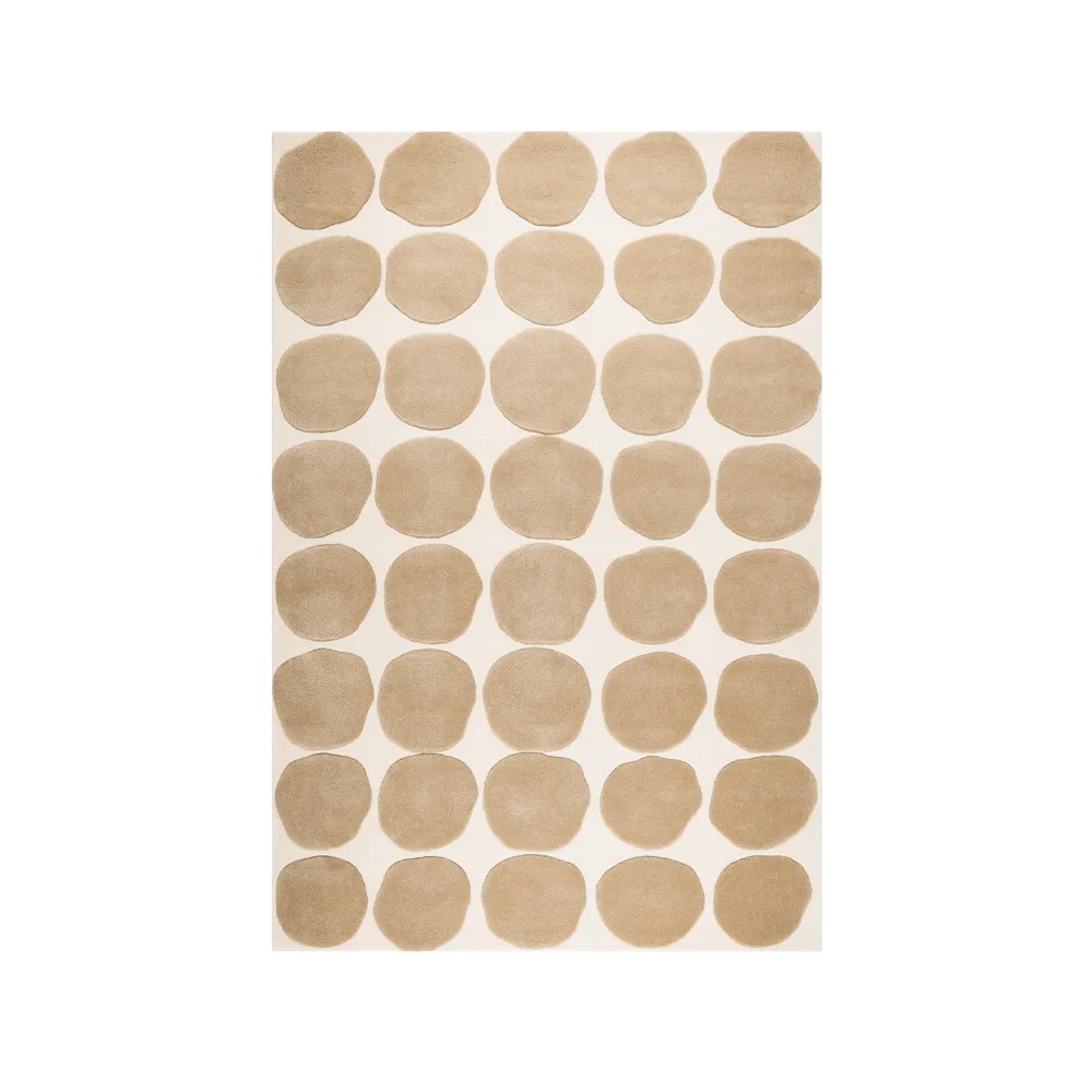 Dots matta, light khaki/light beige, 180x270 cm Chhatwal & Jonsson