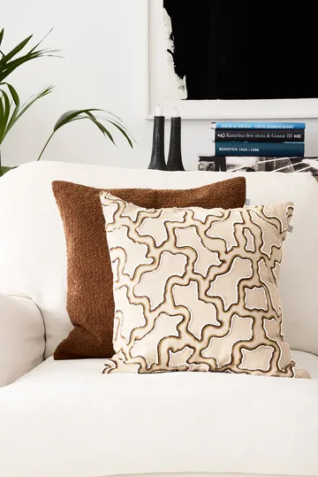 Kamal kuddfodral 50x50 cm - Masala Yellow-Cognac-Off White - Chhatwal & Jonsson