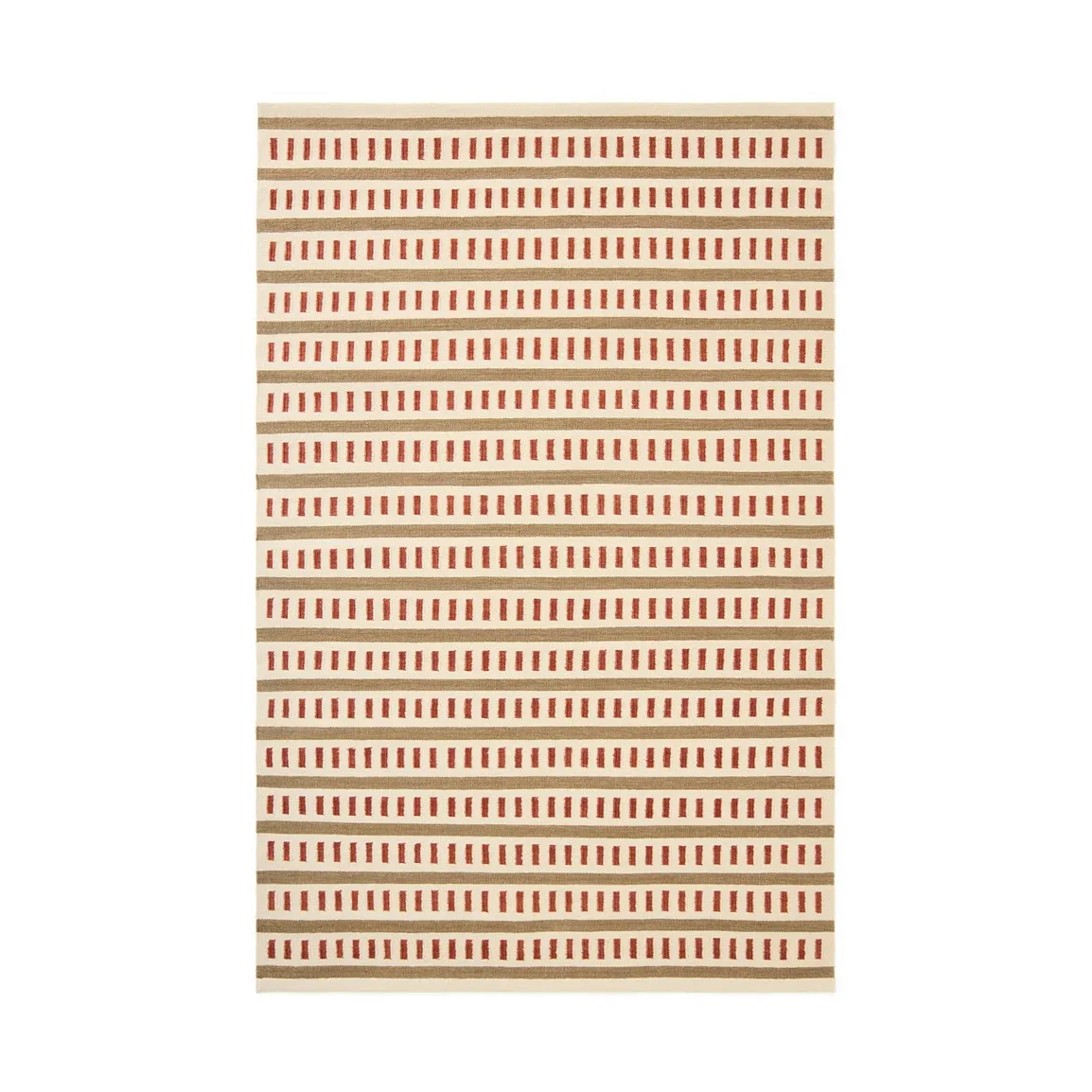 Ladakh ullmatta, Off white-beige-rust, 230x320 cm Chhatwal & Jonsson