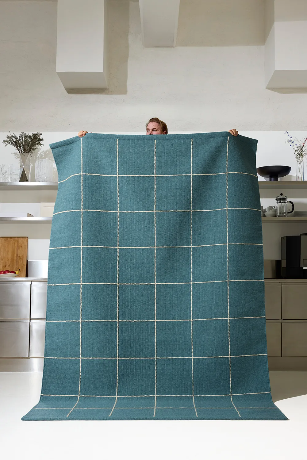 Milan matta, Heaven blue-off white, 230x320 cm Chhatwal & Jonsson