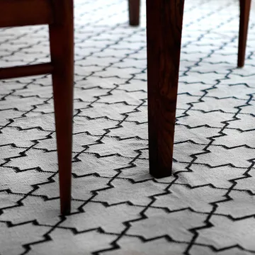 New Geometric matta - Dark grey/off white-180x272 cm - Chhatwal & Jonsson