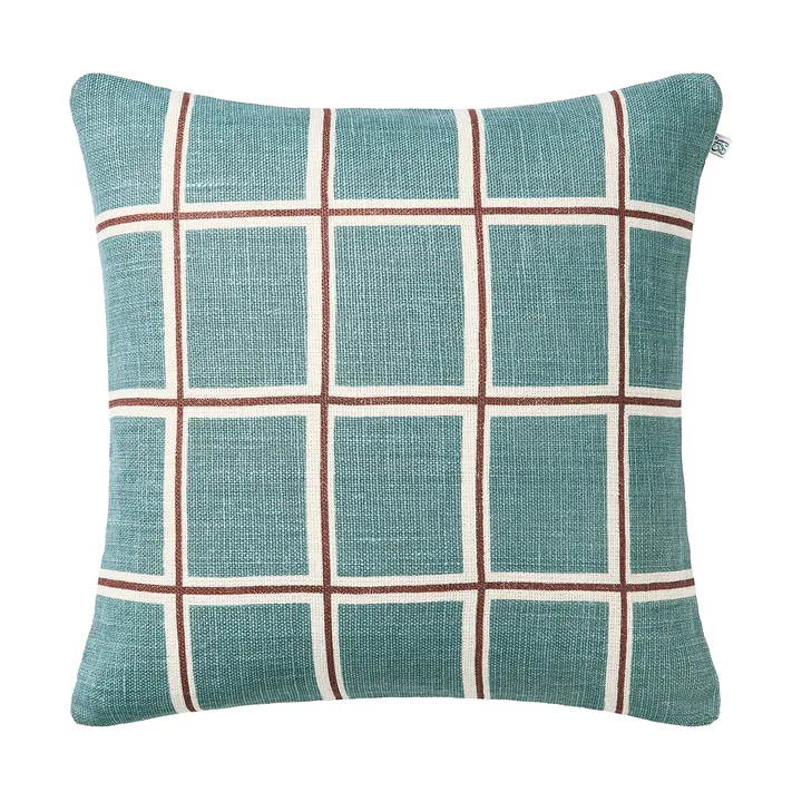 Raha kuddfodral 50x50 cm - Heaven blue-terracotta - Chhatwal & Jonsson