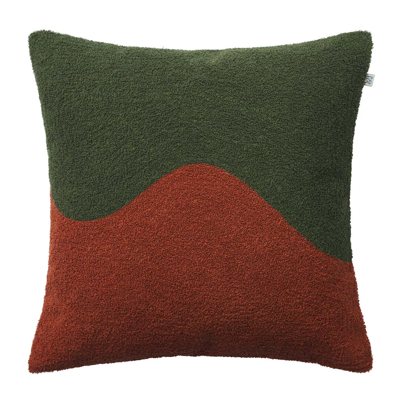 Yogi kuddfodral 50x50 cm, Forest green-terracotta Chhatwal & Jonsson