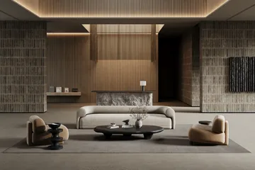 Lobby matta med langett - Grå, 200x200 cm - Classic Collection