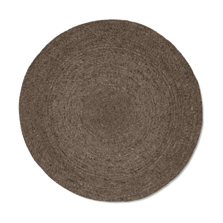 Merino ullmatta rund Ø160 cm - Brun - Classic Collection