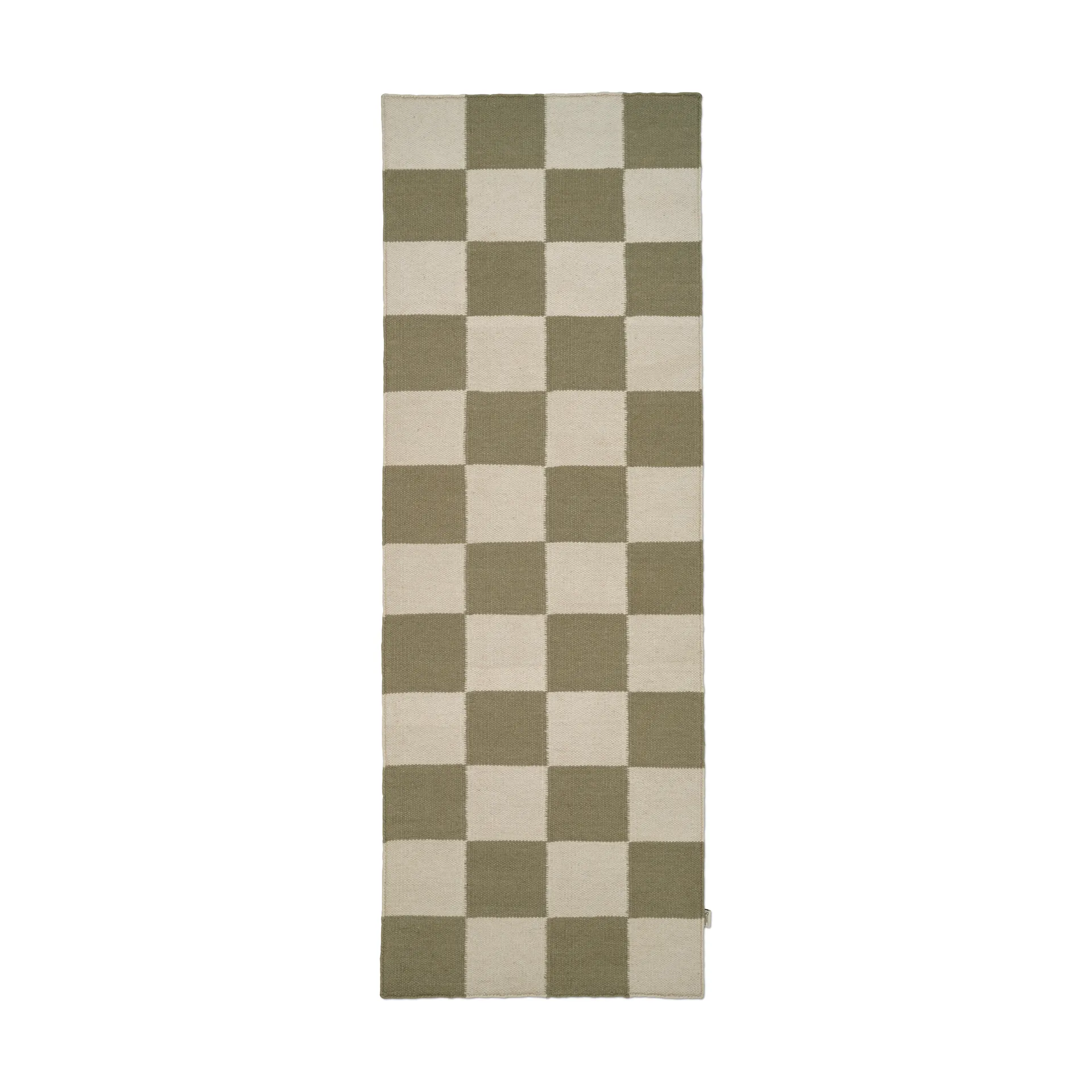 Square gångmatta, Vit-grön, 80x200 cm Classic Collection