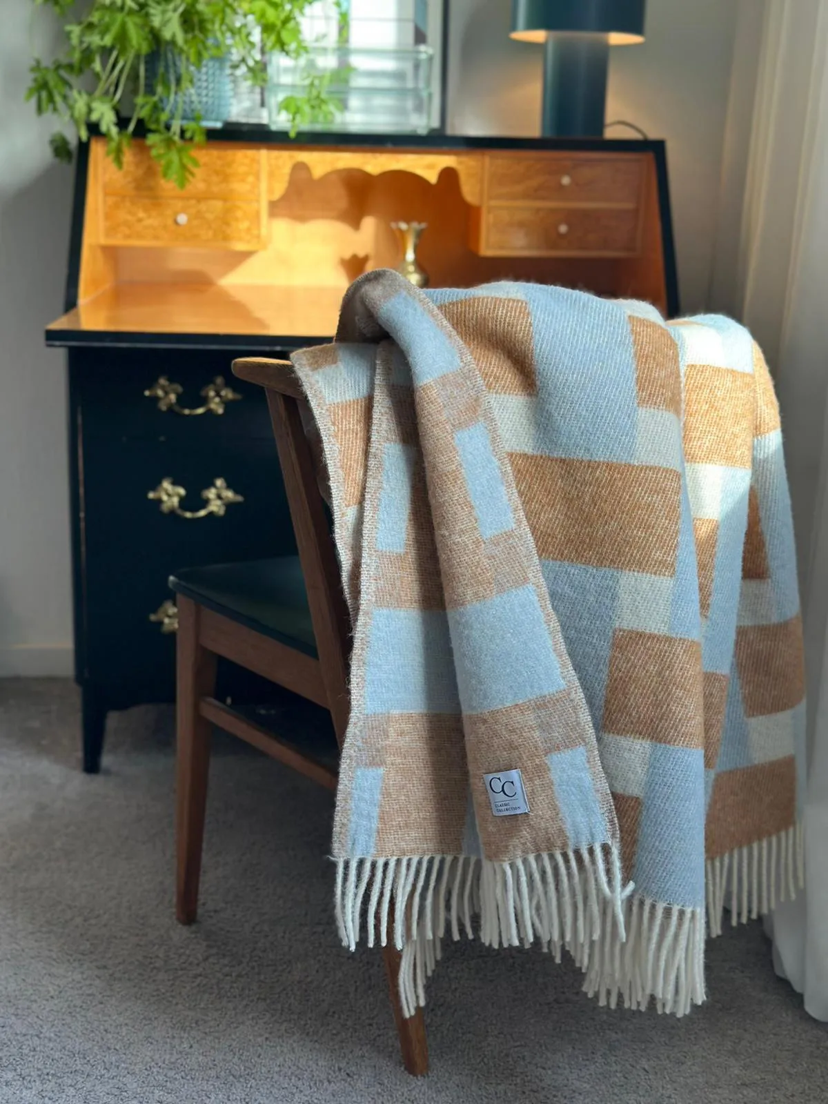 Weave pläd 130x180 cm, Brown Classic Collection
