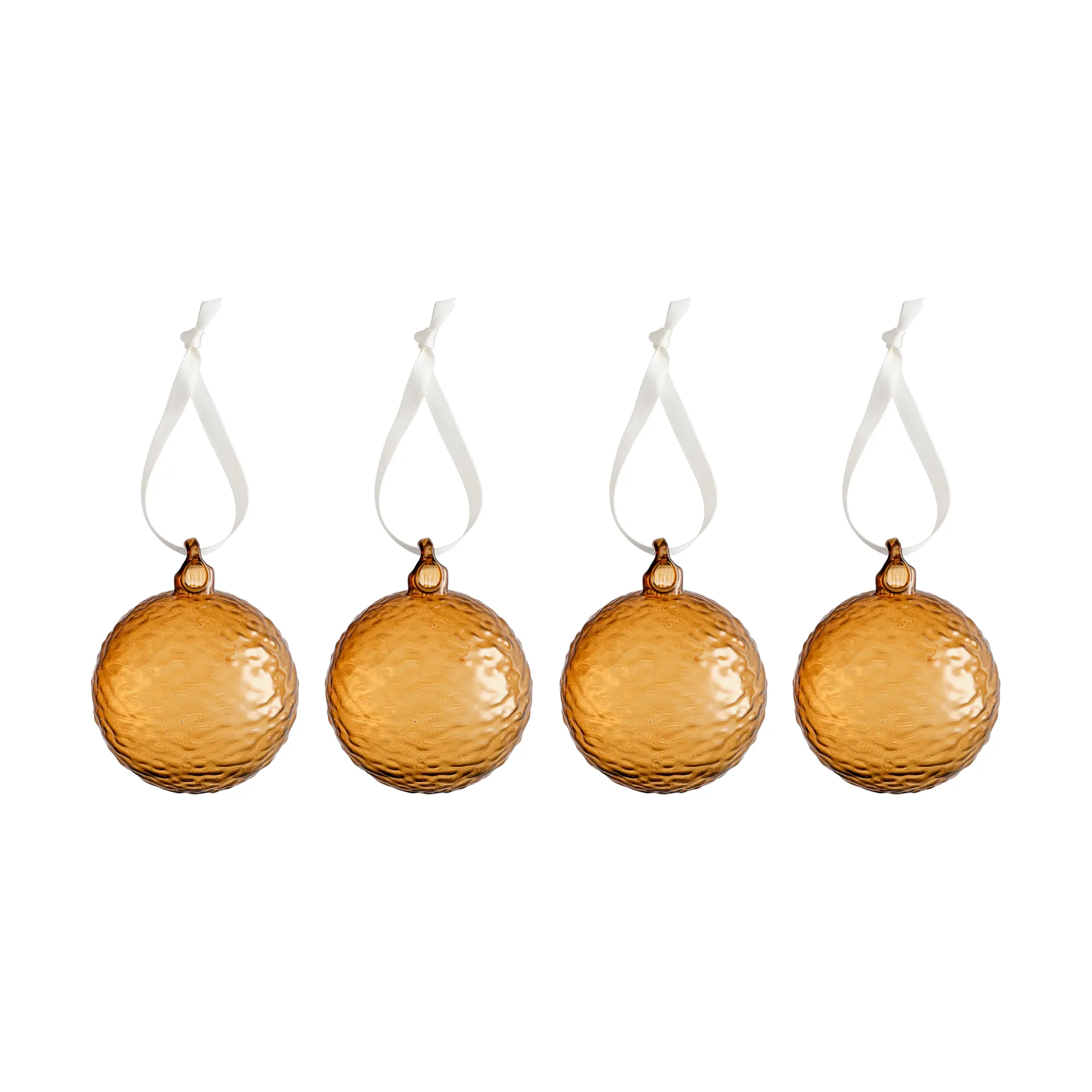 Gry Marble julkula Ø8 cm 4-pack, Cognac Cooee Design