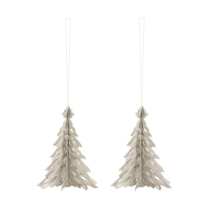 Paper Pinetree dekorationshänge 2-pack - Sand - Cooee Design