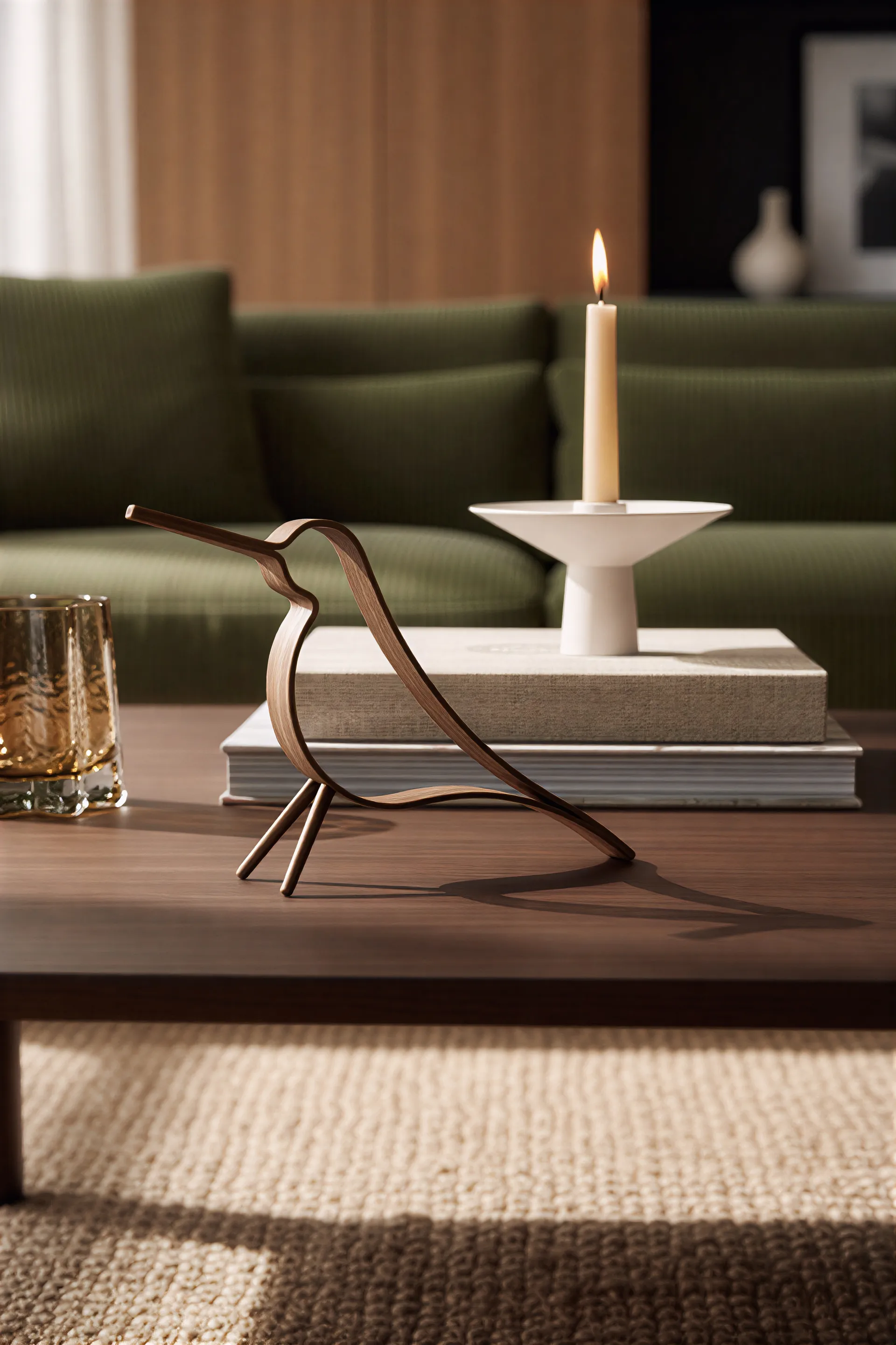 Woody Bird medium, Mörkbetsad ek Cooee Design