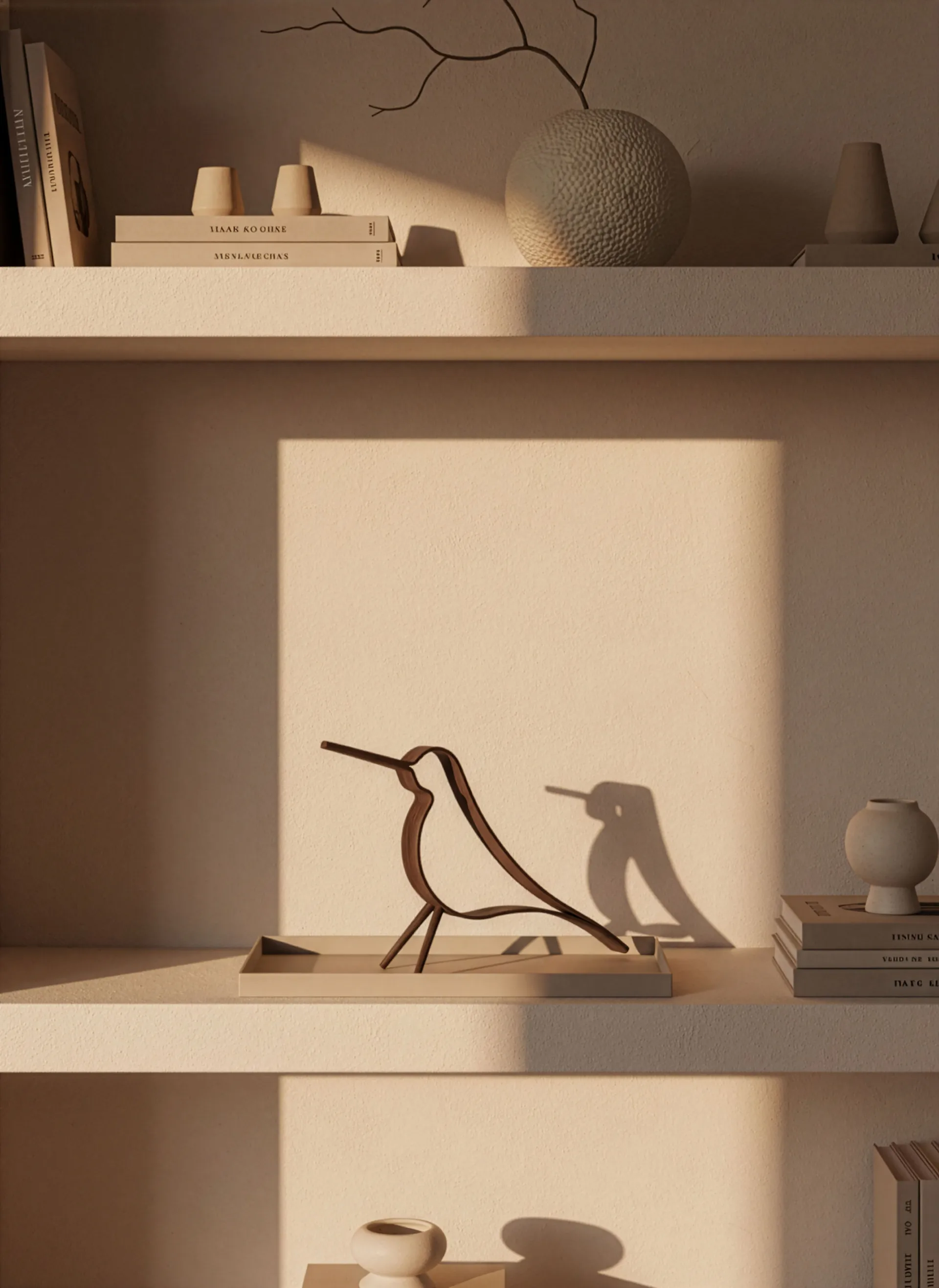 Woody Bird stor, Mörkbetsad ek Cooee Design