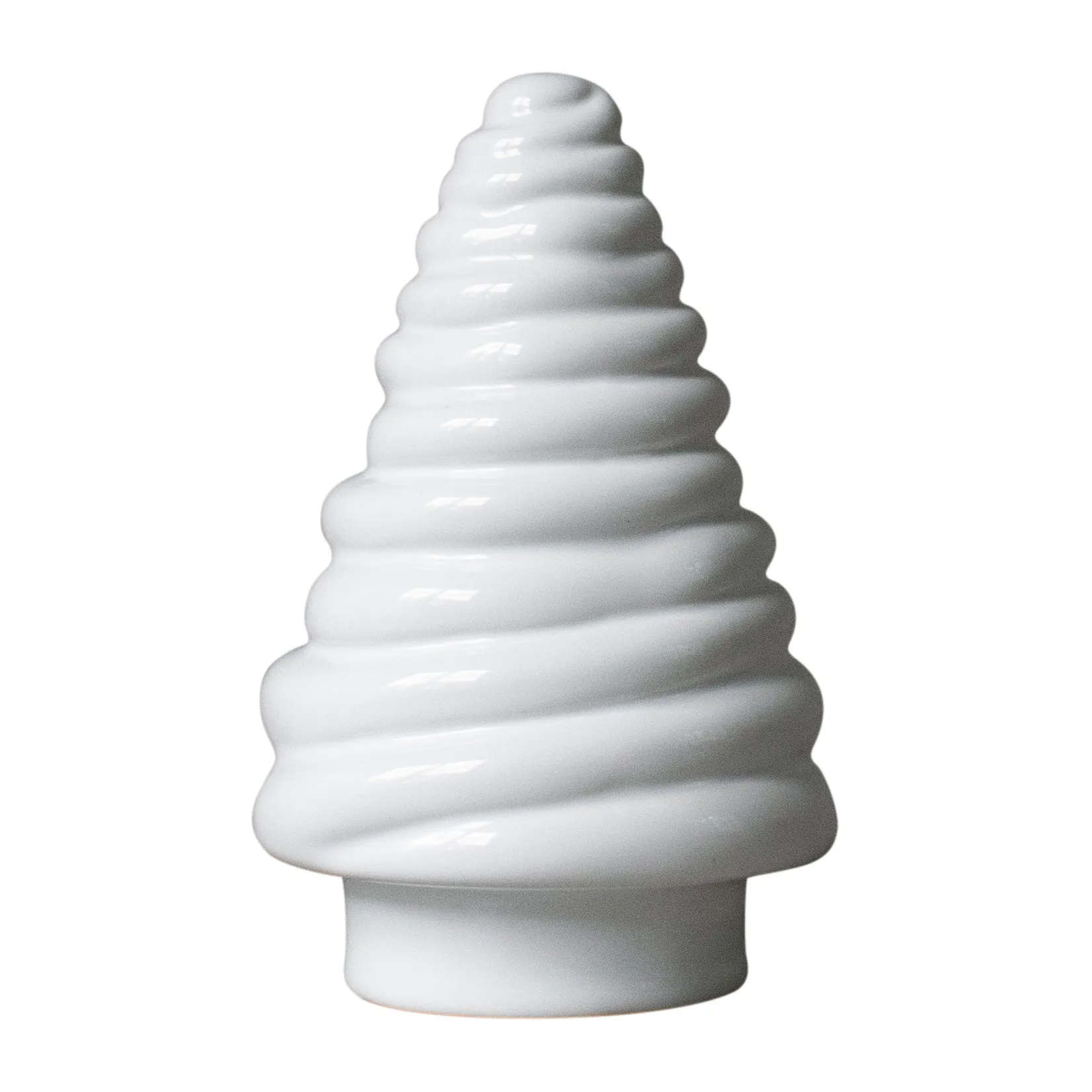 Curl tree dekorationsgran 13 cm, Shiny white DBKD